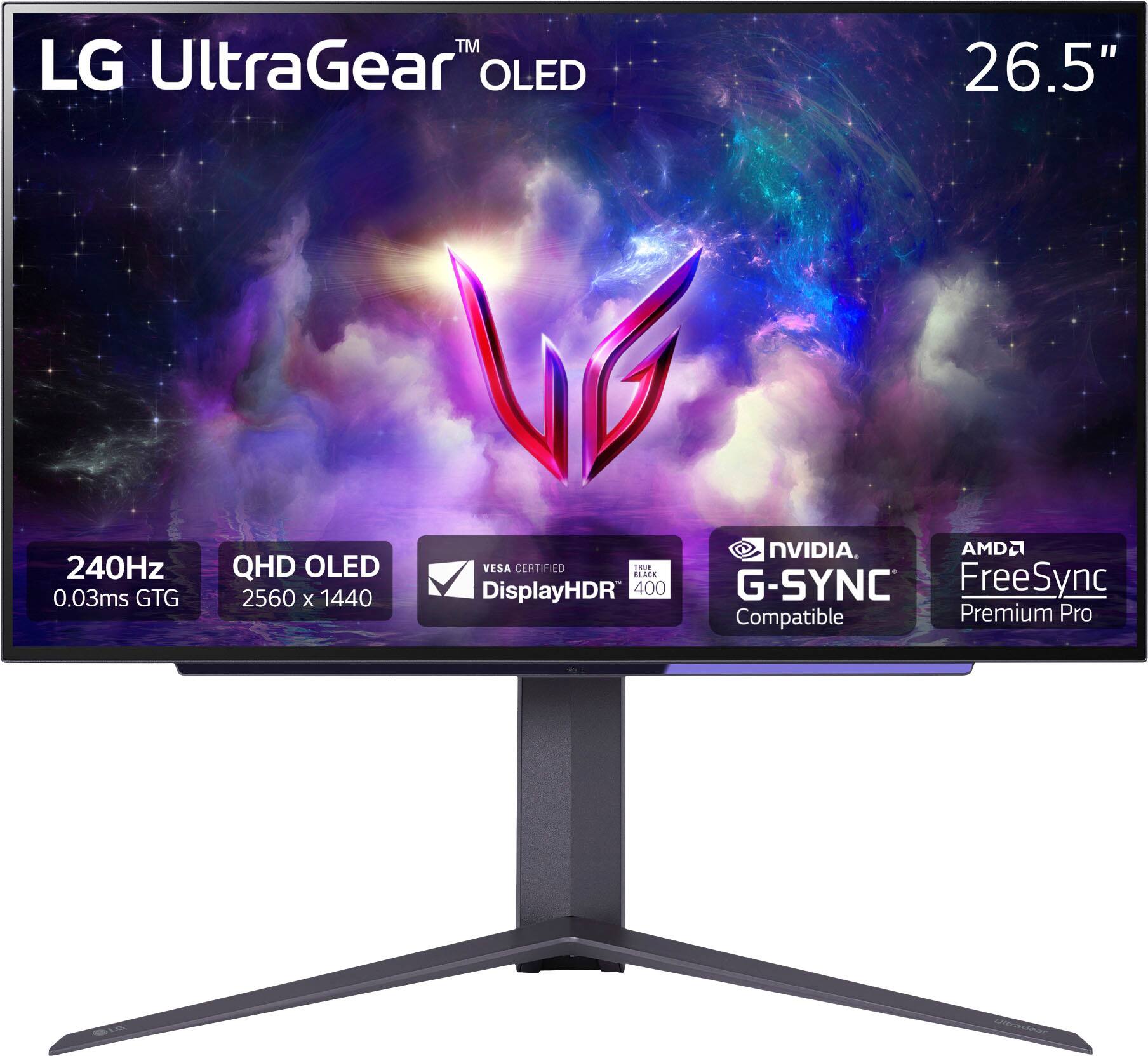 LG UltraGear OLED 26.5" 240Hz 0.03ms GTG QHD OLED 2560 x 1440 VESA CERTIFIED Teoi + BLACE DisplayHDR 400 NVIDIA. AMD2 G-SYNC FreeSync Compatible Premium Pro