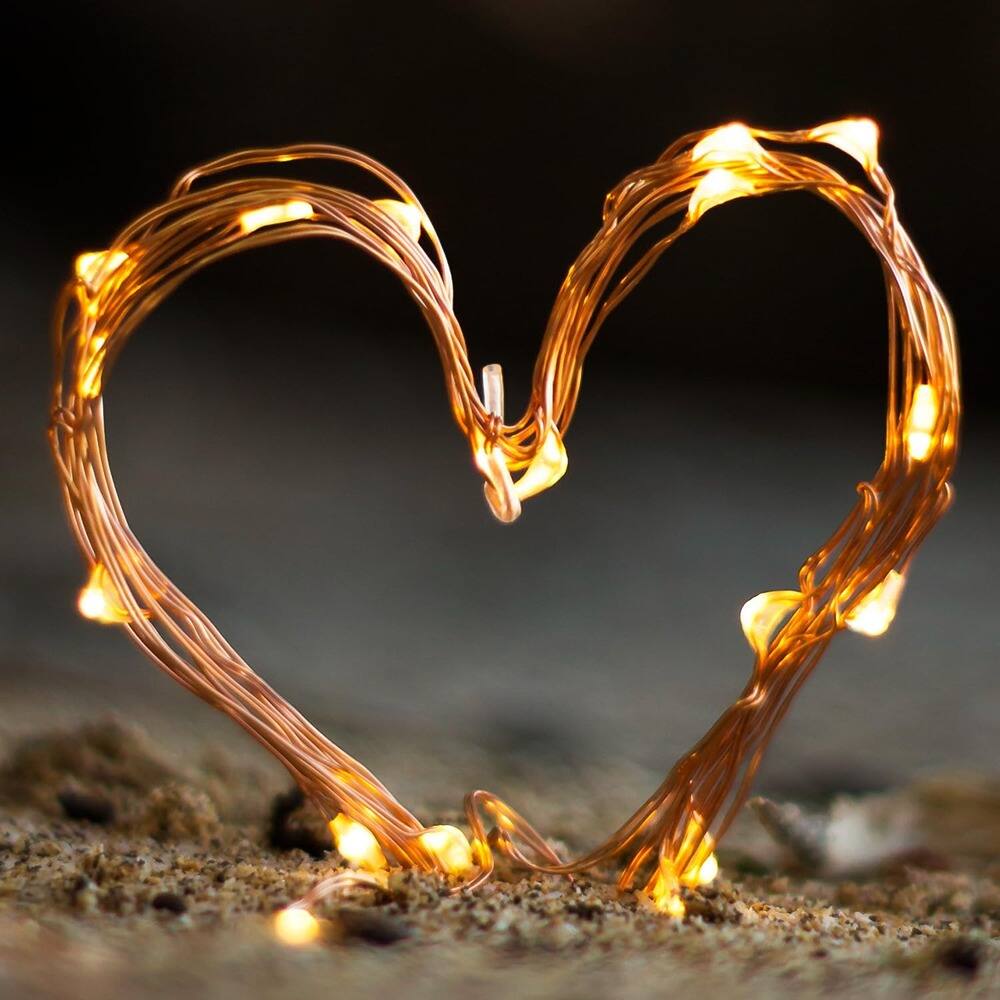 Alt View 4. PARKER SLATER - Tropical Palm Tree String Lights, 10 LED, Battery Operated, Gree.