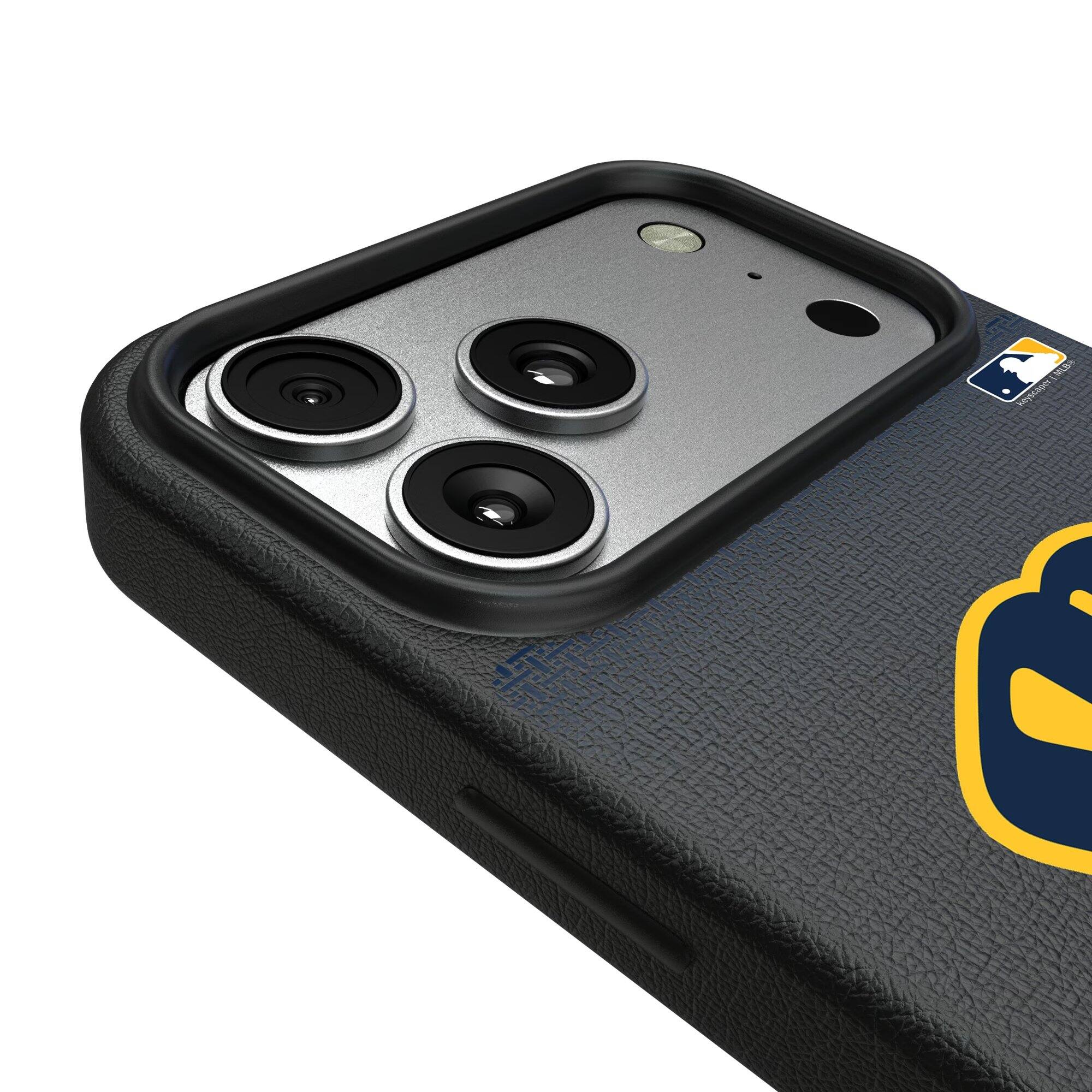 Alt View 2. Keyscaper - Linen Logo iPhone Magnetic Bump Case - 15 - Black.