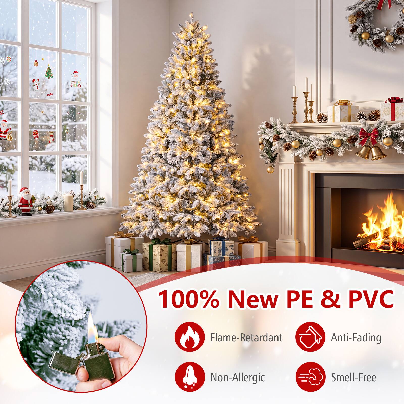 WITH Chisins  
100% New PE & PVC  
Flame-Retardant  
Anti-Fading  
Non-Allergic  
Smell-Free