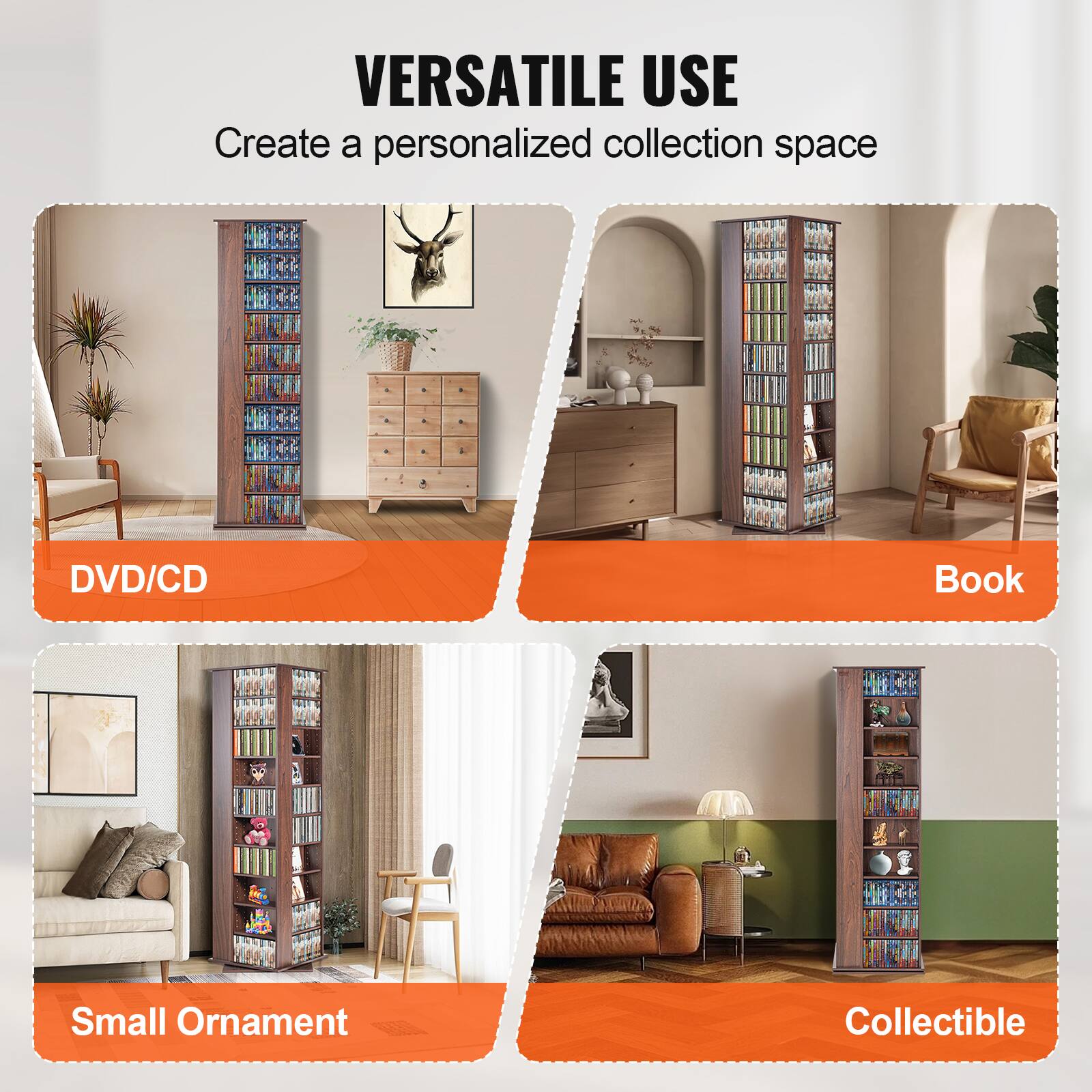 VERSATILE USE  
Create a personalized collection space  

DVD/CD  
Book  
Small Ornament  
Collectible