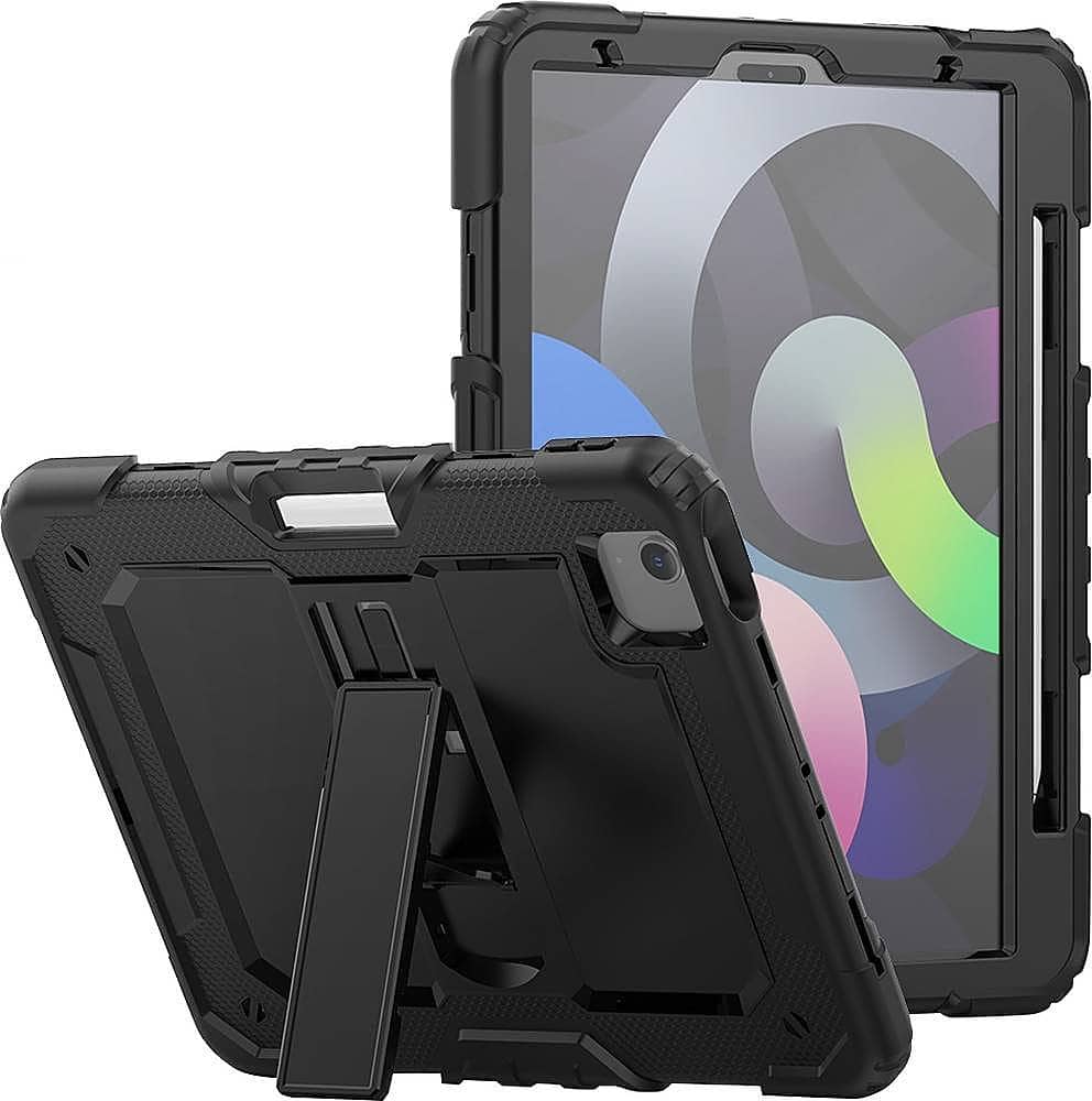 Alt View 11. SaharaCase - Raider Series Heavy Duty Defense Case for Apple iPad Air 10.9" (4th and 5th Gen) and iPad Air 11" (M2 2024 and M3 2025) - Black.