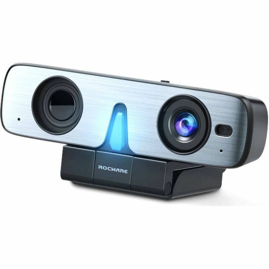Alt View 5. Rocware - ROCWARE RC08 Webcam - 30 fps - USB 2.0 Type C - Full HD - 1920 x 1080 Video - CMOS Sensor - Auto-focus - 90° Angle.