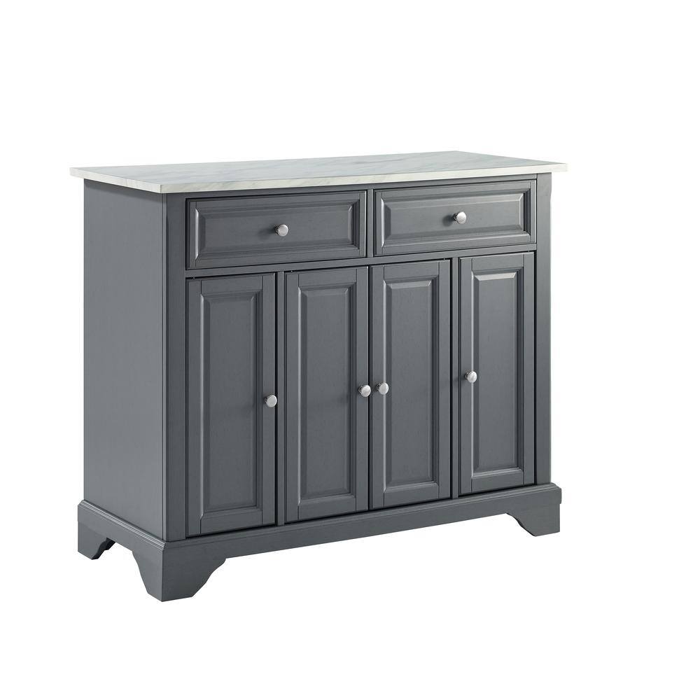 Alt View 6. Crosley Furniture - Avery Kitchen Island - Distressed Gray.