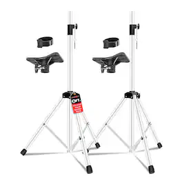5 CORE - 5Core Speaker Stand Pair Tripod Tall Adjustable 72 Inch DJ Studio Monitor Stands-SS ECO 2PK WH WoB - White