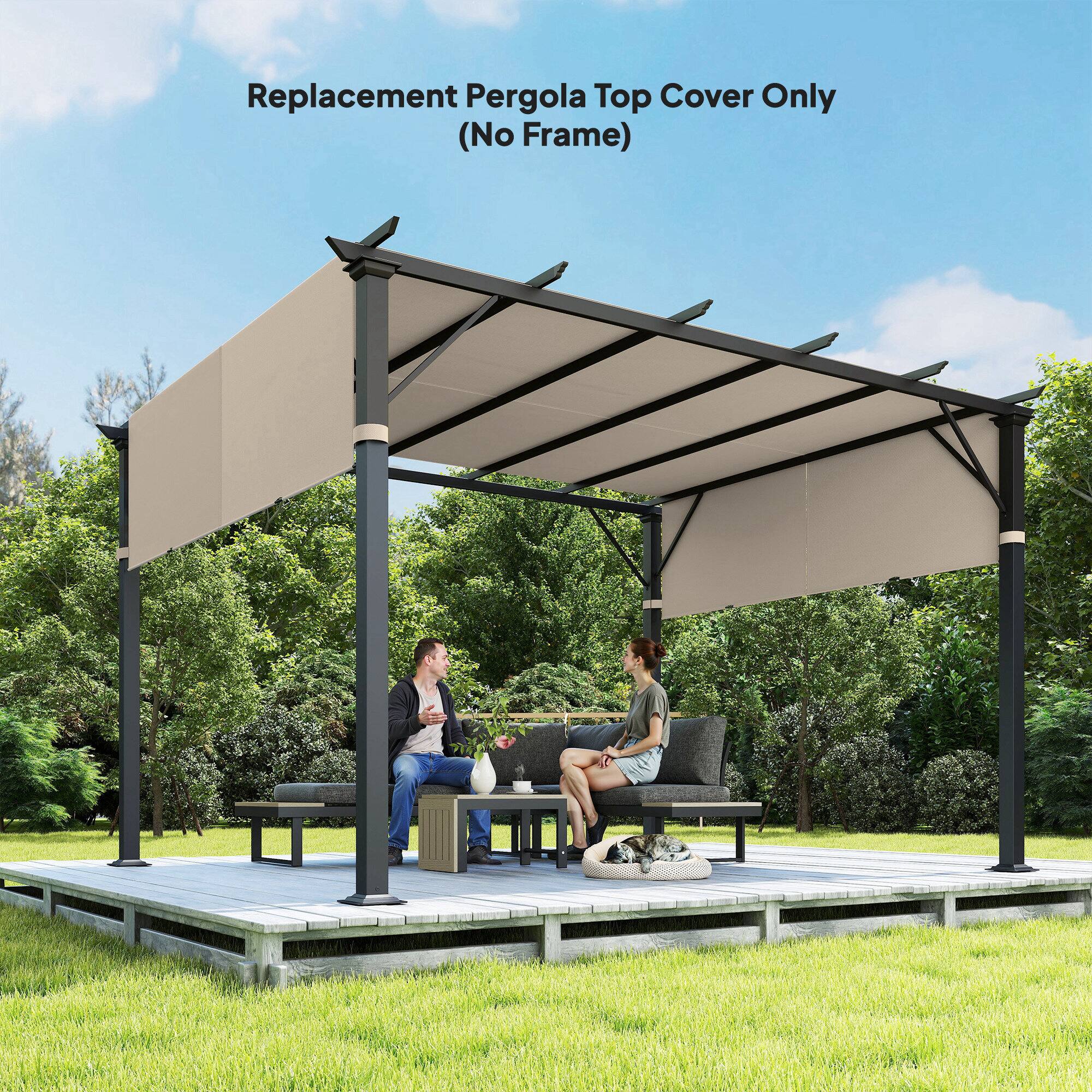 Replacement Pergola Top Cover Only (No Frame)