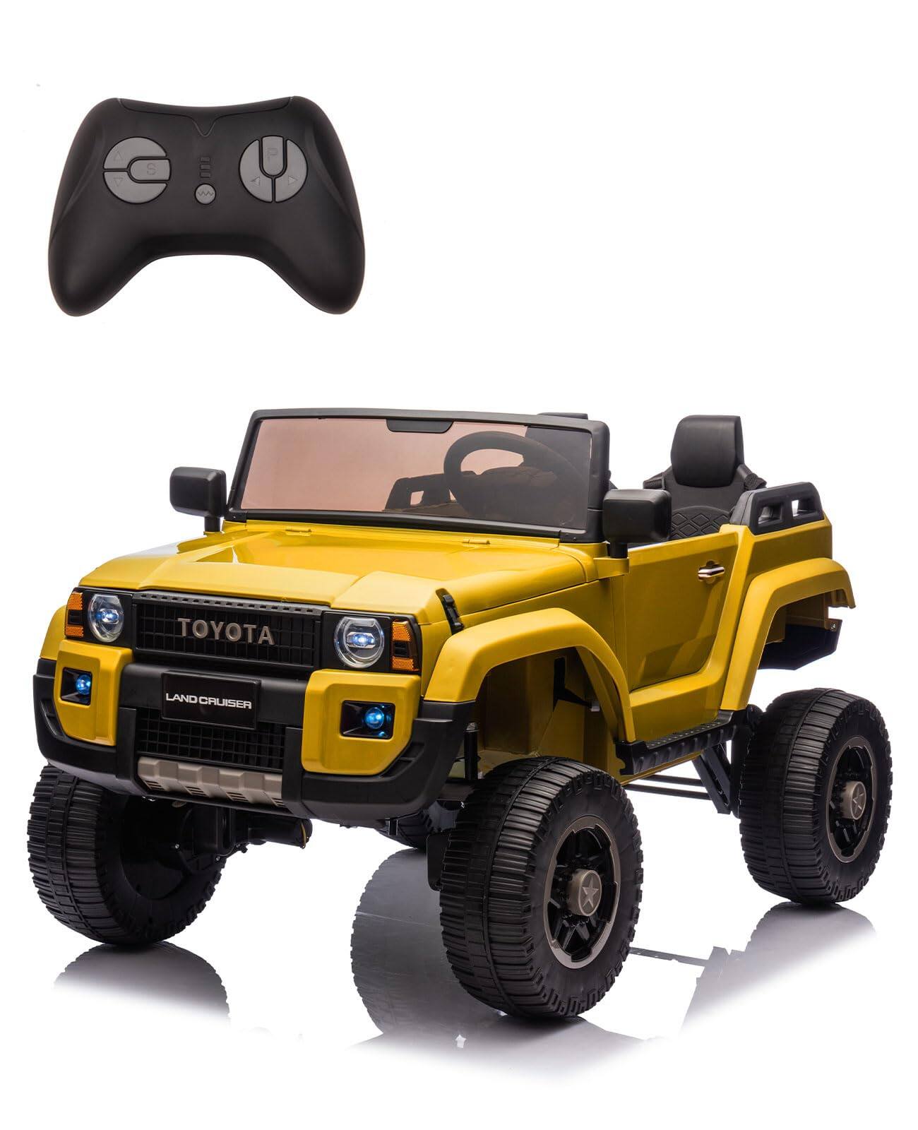 GARVEE - 24V Licensed Toyota Land Cruiser 250 Kids 2-Seater Ride-On Car Truck with Parent Remote Control,Switchable 4WD/2WD