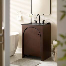 Appia Bathroom Vanity Basin Included by Modway - Walnut Black