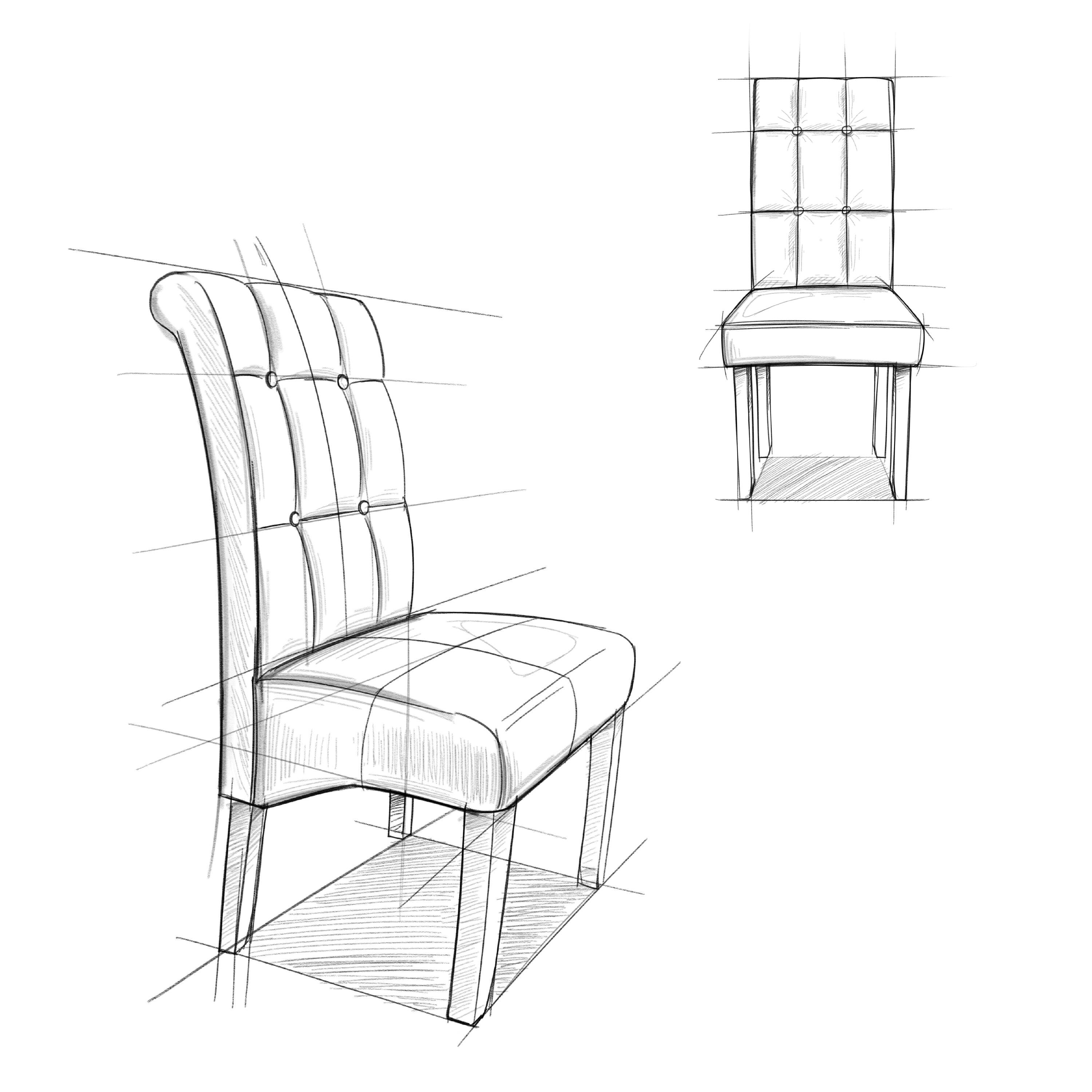 Left. Simpli Home - Cosmopolitan Deluxe Tufted Parson Chair (Set of 2) - Denim Blue.