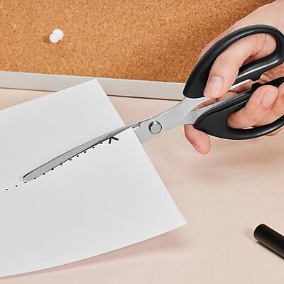 Alt View 2. Staples - Staples 8" Pointed Tip Stainless Steel Scissors, Straight Handle, Right & Left Handed, 2/Pack (TR55043) - Black.