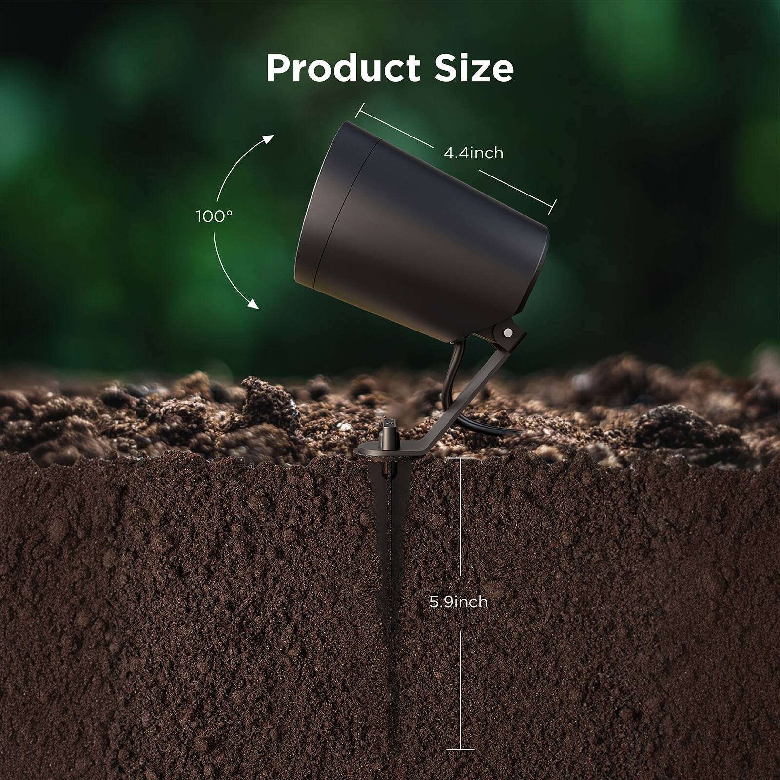 Product Size

4.4 inch

100°

5.9 inch