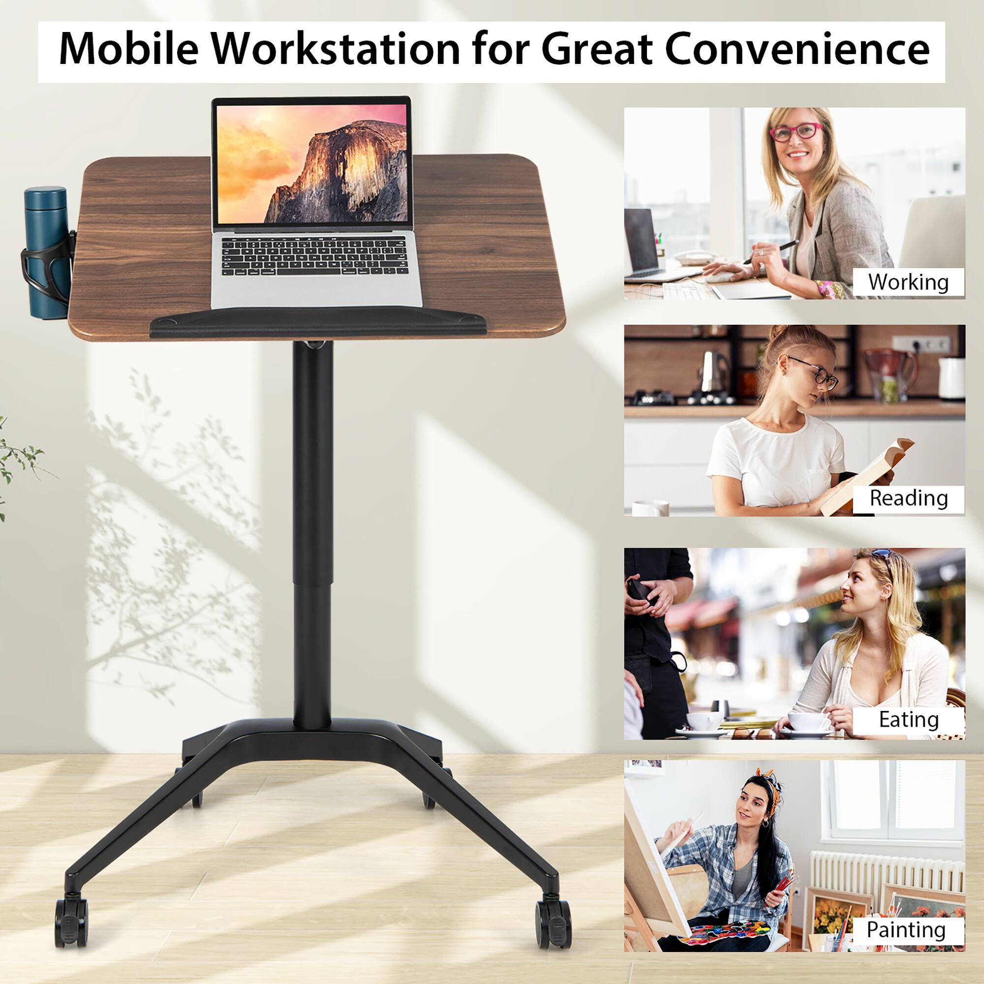 Mobile Workstation for Great Convenience

- Working
- Reading
- Eating
- Painting