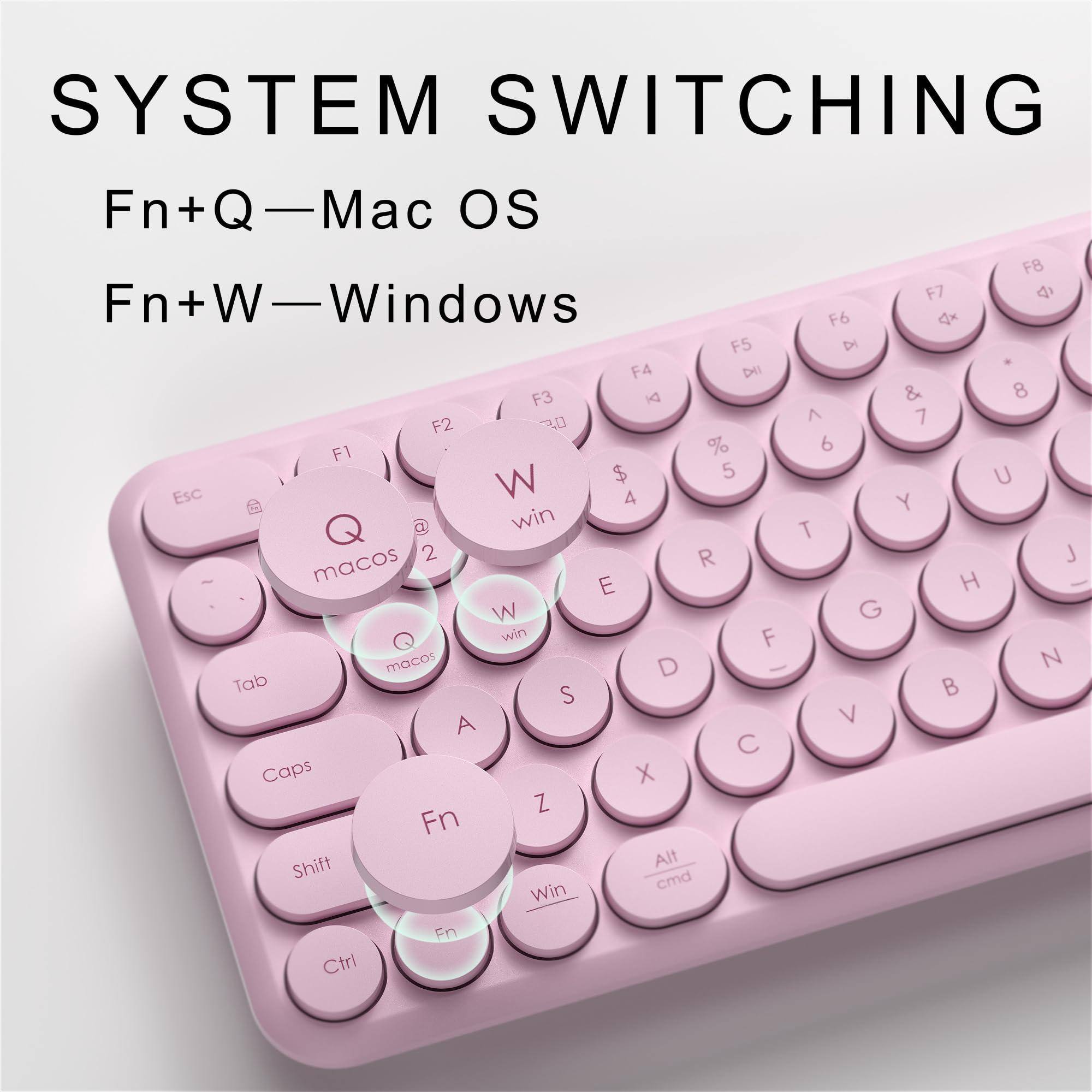 SYSTEM SWITCHING

Fn+Q—Mac OS  
Fn+W—Windows