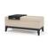 Angle. Simpli Home - Oregon Storage Ottoman Bench with Tray - Satin Cream.