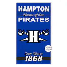 Jardine - Hampton Pirates 11'' x 20'' Home Of The Sign - Blue