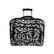 Left. World Traveler - 17-Inch Rolling Computer Case with Telescopic Handle and In-Line Skate Wheels – Heavy-Duty 600D Polyester - Damask.