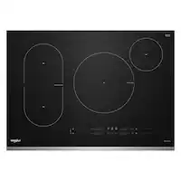 Whirlpool - 30" Electric Induction Cooktop with Temp Cook Technology - Stainless Steel - Front_Zoom