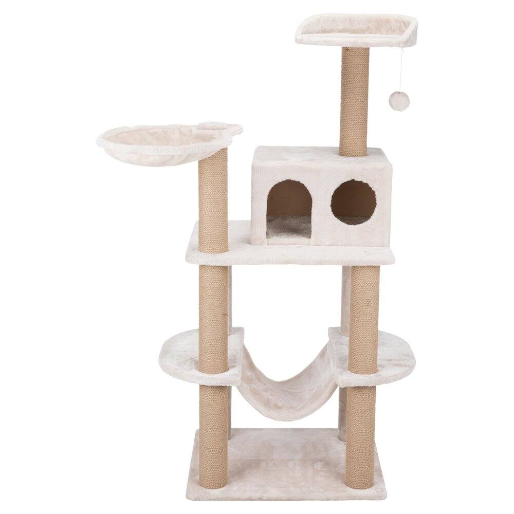 "TRIXIE - Federico Plush & Sisal 4-Level 56"" Cat Tree Scratching Posts Condo Hammock - Light Gray-Greige" price history on PriceWatchPro