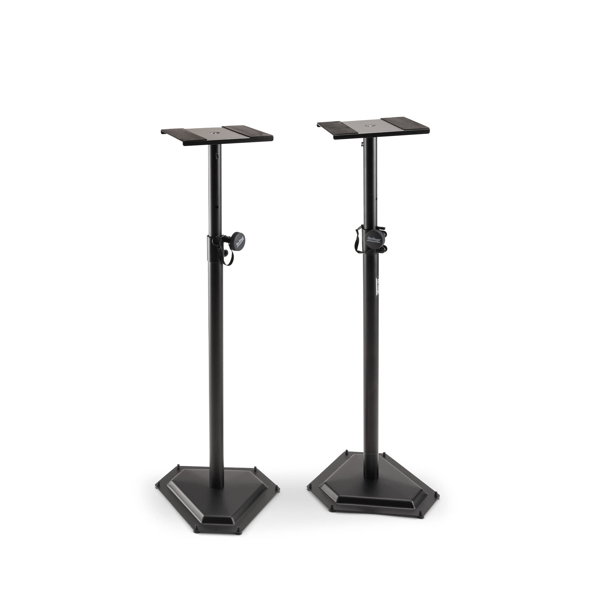Alt View 9. On Stage Stands - On-Stage SMS6600-P Hex-Base Monitor Stands Pair(Height-Adjustable Pedestal Studio Speaker Stands, Locking Pin, Hexagonal - Black.