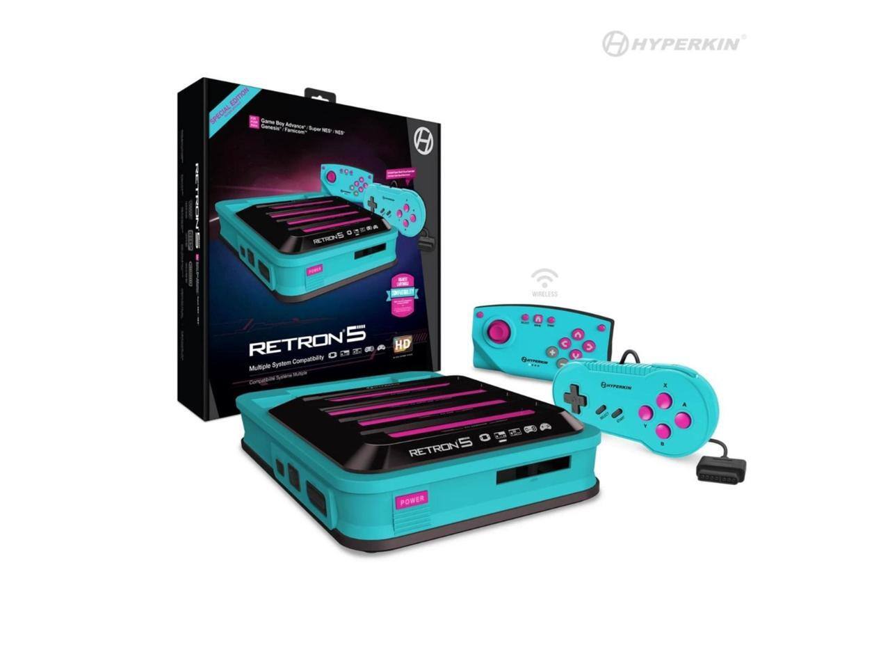 HYPERKIN RETRON 5 HD Special Edition - Game Boy Advance, Genesis, Game Gear, Super NES, NES  
Multiple System Compatibility  
Wireless Controller