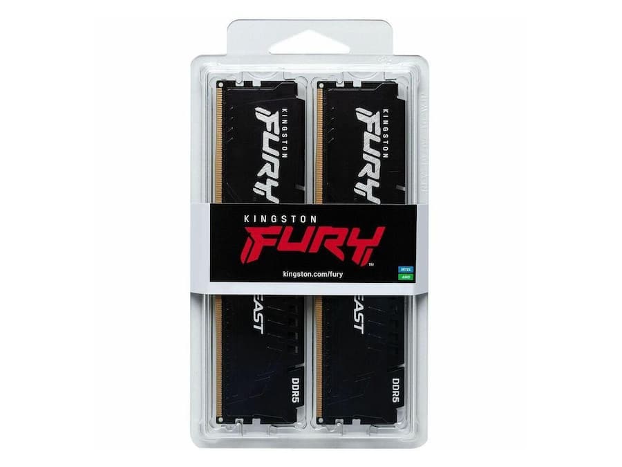 Kingston FURY Beast DDR5 5600 64GB (2x32GB) CL36 1.25V Non ECC Kingston FURY Beast DDR5 5600 64GB (2x32GB) CL36 1.25V Non ECC