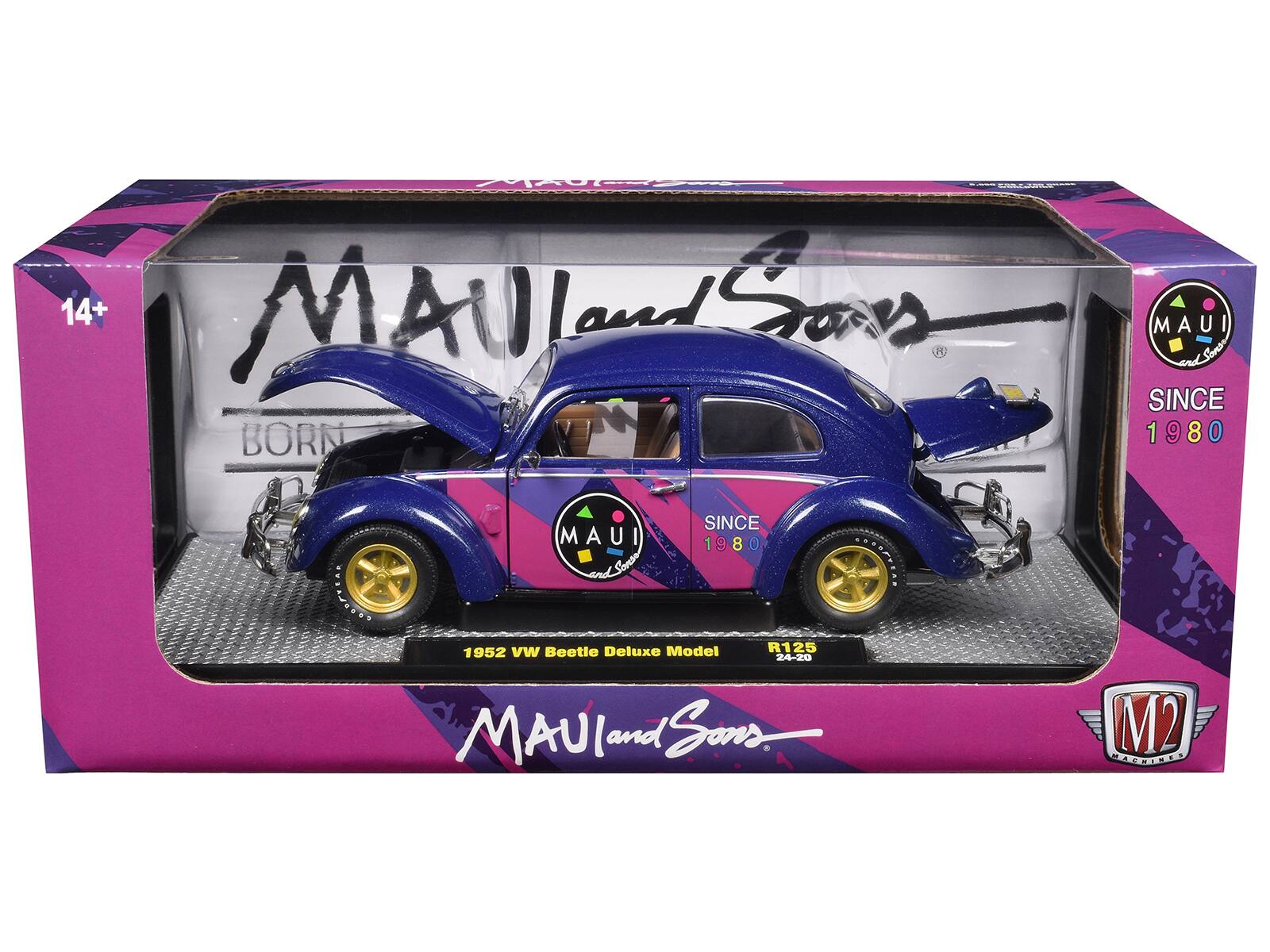 MAUI and Sons  
SINCE 1980  

1952 VW Beetle Deluxe Model  
R125 24-20  

MAUI and Sons  
SINCE 1980  

M2 MACHINES  

MAUI and Sons  
BORN