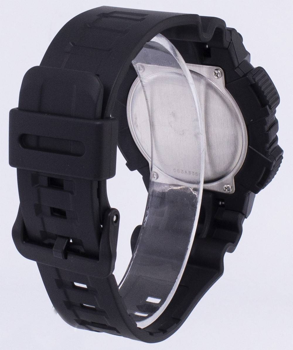 Back. Casio - Illuminator Analog Digital Tough Solar AQ-S810W-1AVDF Mens Watch Alarm World Time Stopwatch Timer - Black.