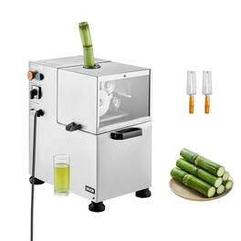 VEVOR - Commercial Sugar Cane Juicer,800W Electric Sugarcane Juicer Machine with 661LBS/H High Output, 4 Stainless Steel Rollers - Silver