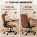 90° FLIP-UP ARMRESTS
FLIP DOWN
To support your arms
FLIP UP
To save space