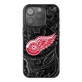 Keyscaper - NHL - Detroit Red Wings Paisley Bling iPhone Case - 15 - Black