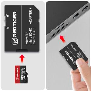 % REDTIGER X REDTIGER
microSD AYS 523 10 maro XC
ADAPTER microSDHC
microSDXC
ADAPTER REDTIGER