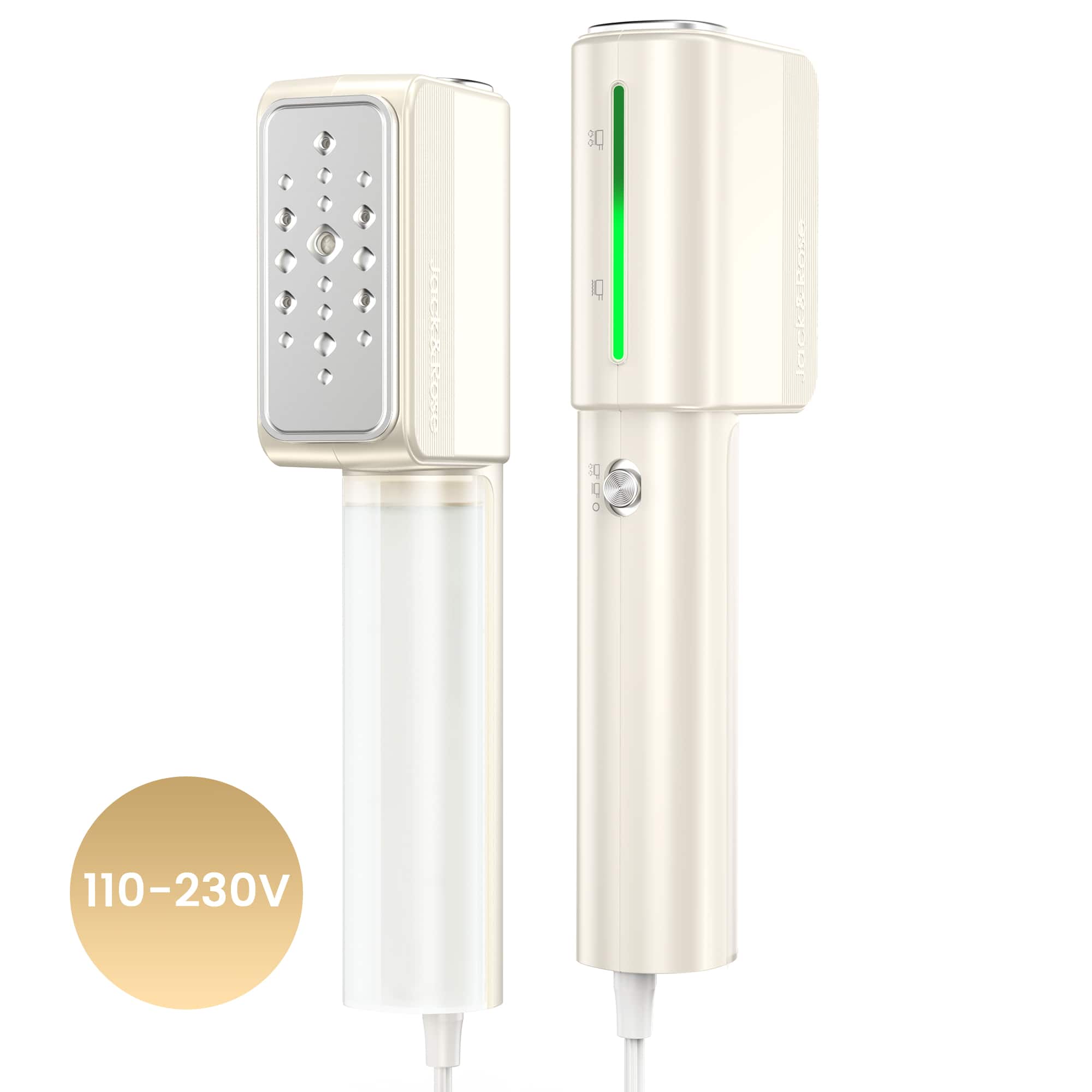 Oneisall - Jack & Rose Global Voltage Handheld Fabric Steamer Auto Shut Off 15S Fast Heat Portable Steamer Iron for Travel & Home - Beige