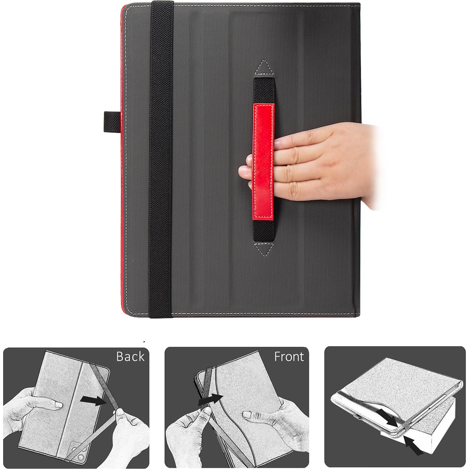 Alt View 14. SaharaCase - Business Series Folio Case for Microsoft Surface Pro 8 - Red.