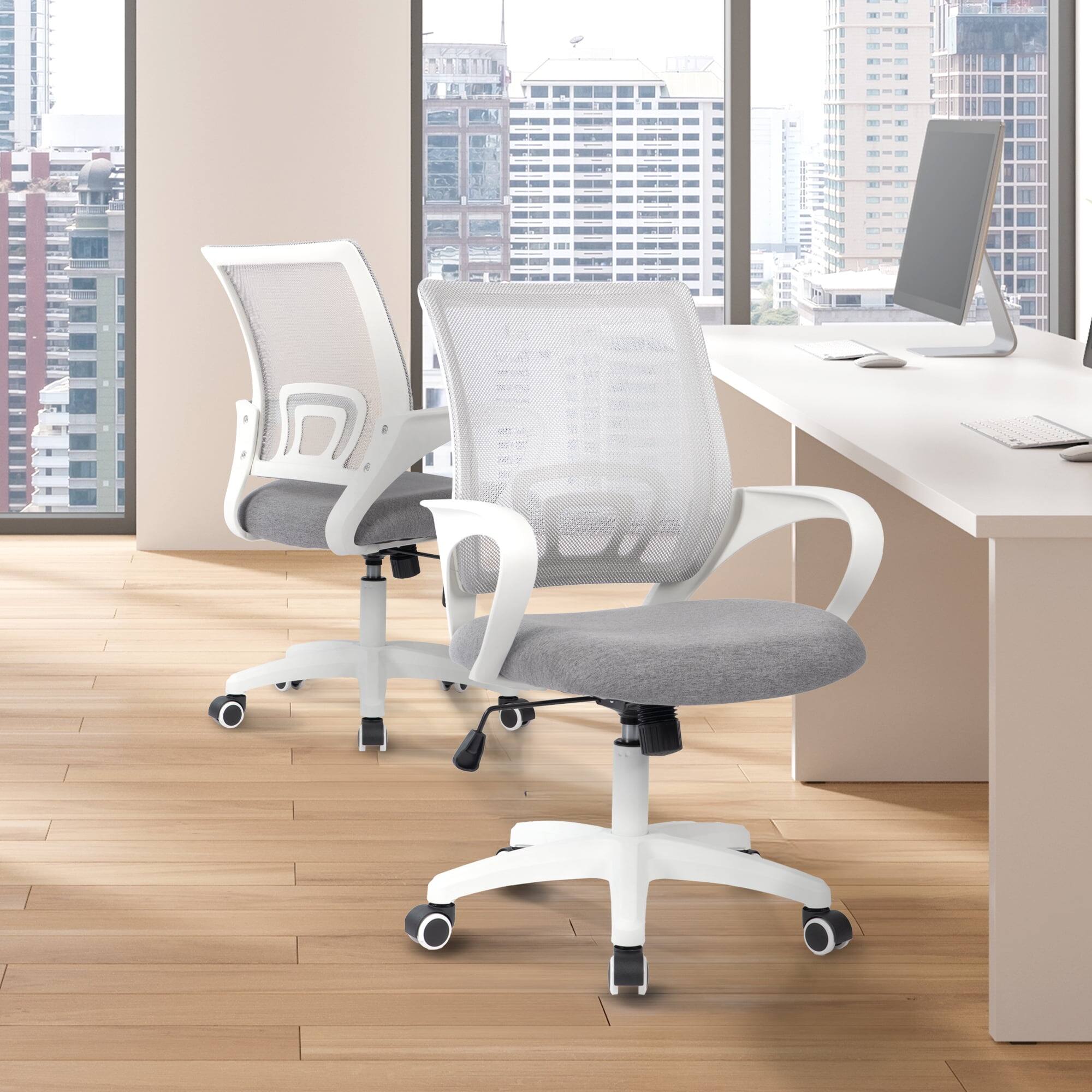 Alt View 5. Neo Chair - Ergonomic Office Chair, Mesh Desk Chair with Lumbar Support, Mid-Back, Adjustable Height & Swivel - Gray.