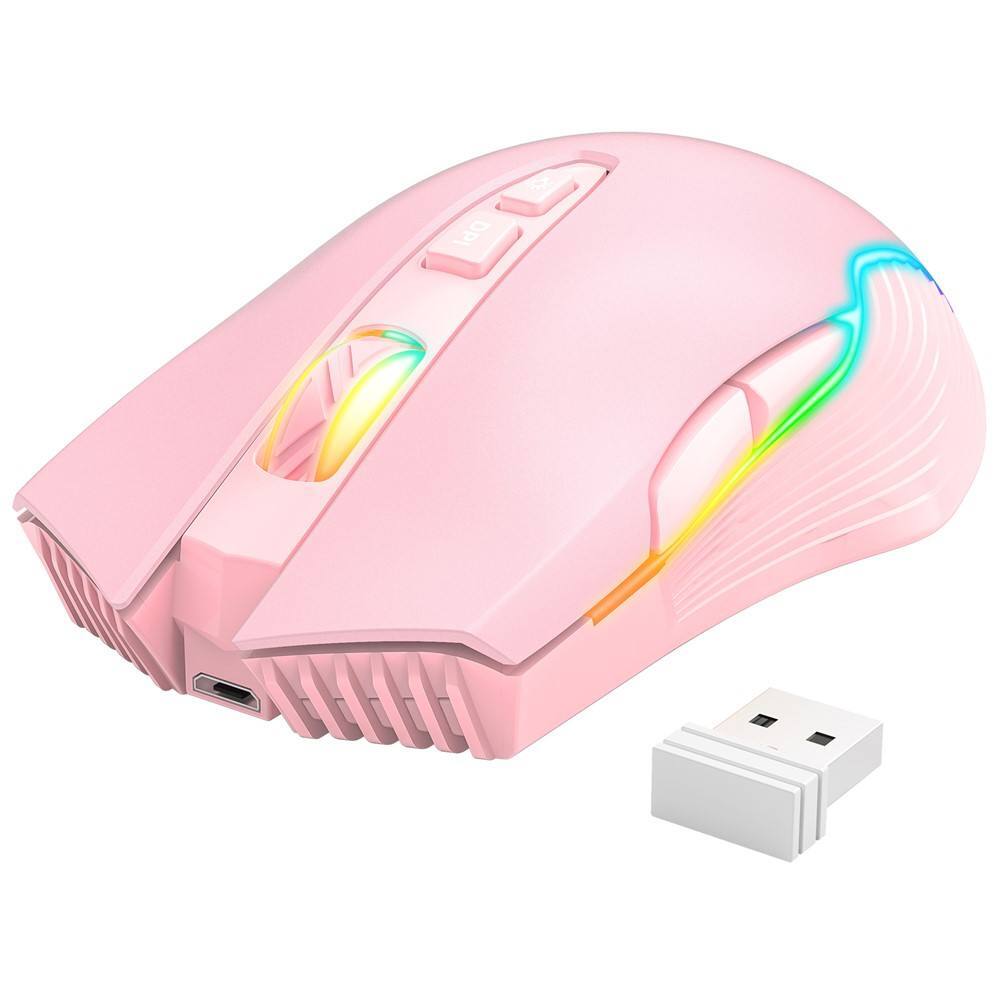 Alt View 3. SaharaCase - Wireless Gaming Mouse | 5 Levels DPI| Rechargable Battery | USB & Type C Adapter | Pathfinder Series - Black.