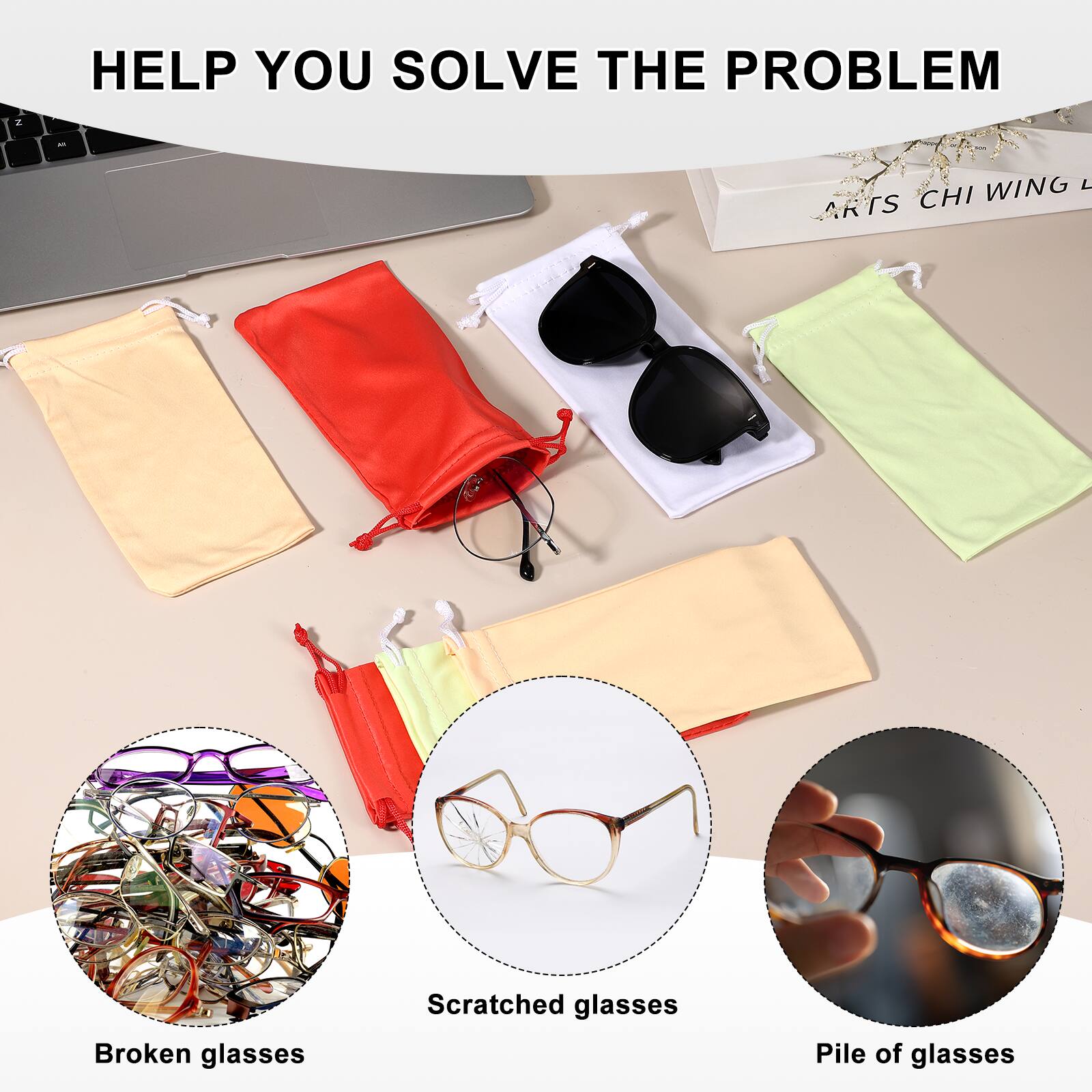 HELP YOU SOLVE THE PROBLEM

- Broken glasses
- Scratched glasses
- Pile of glasses