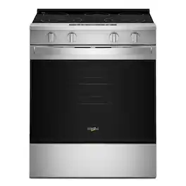 Whirlpool - 30 in. Wide 5 elements 5.3 cu. ft. Slide-In Electric Range with No Preheat and Slow Cook Modes - Stainless Steel