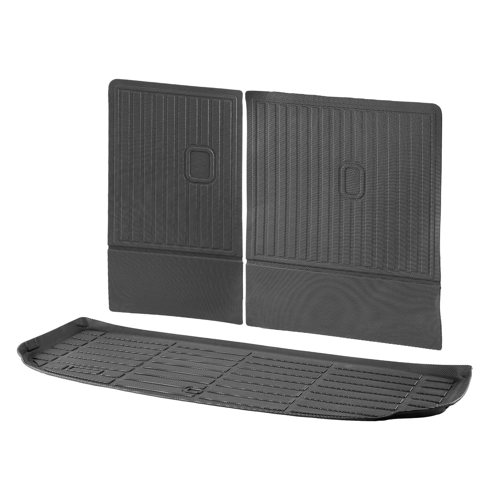 Alt View 5. VEVOR - Cargo Mats Compatible with Hyundai Palisade 2020-2024, Custom Fit TPE Cargo Liner Set for SUVs, Trunk and Rear Back Seat - Black.