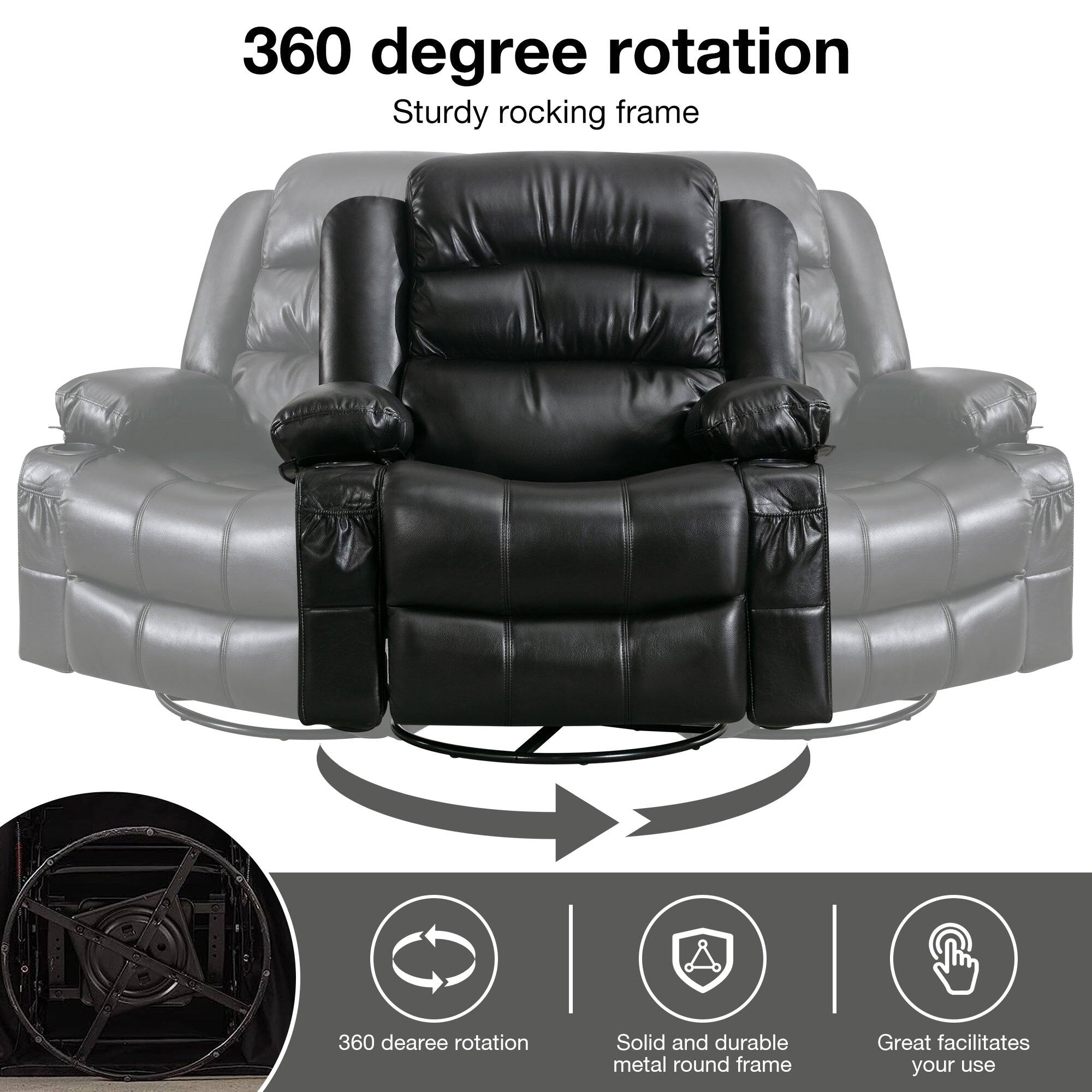 360 degree rotation, Sturdy rocking frame, 360 degree rotation, Solid and durable metal round frame, Great facilitates your use
