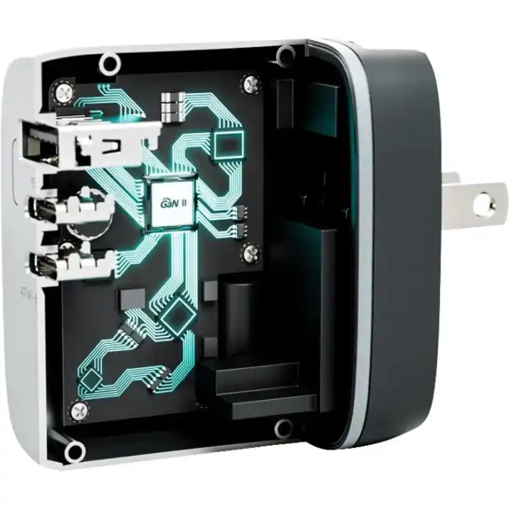 Alt View 1. Alogic - Alogic 3X67 Rapid Power 67W Multi-Country GaN Charger - 120 V AC, 230 V AC Input - 5 V DC, 9 V DC, 12 V DC, 15 V DC, 20 - Space Gray.