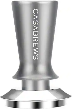 Front. Casabrews - CASABREWS 51mm Espresso Tamper, Spring-Loaded 30lb Calibrated Coffee Tamper with Flat Stainless Steel Base. - Grey.
