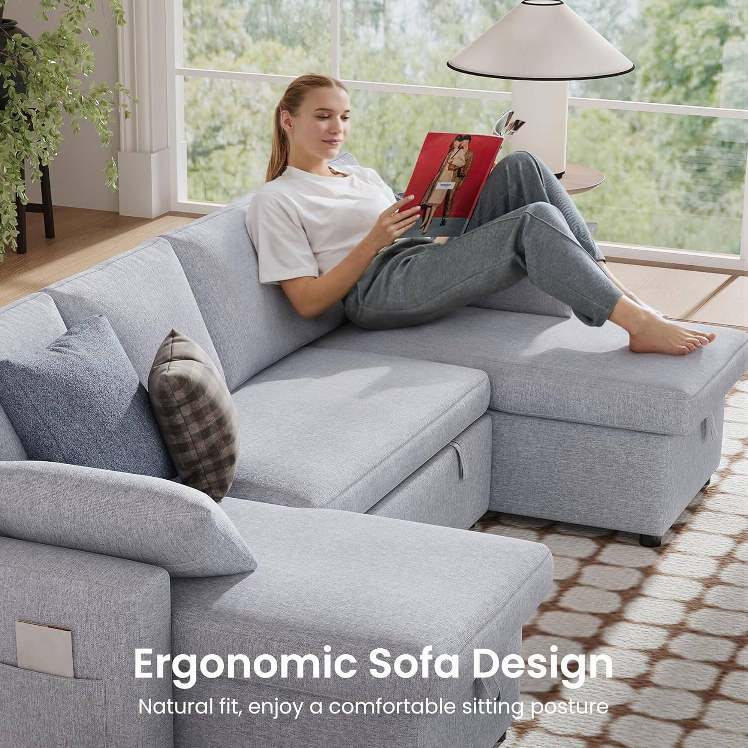 Ergonomic Sofa Design  
Natural fit, enjoy a comfortable sitting posture