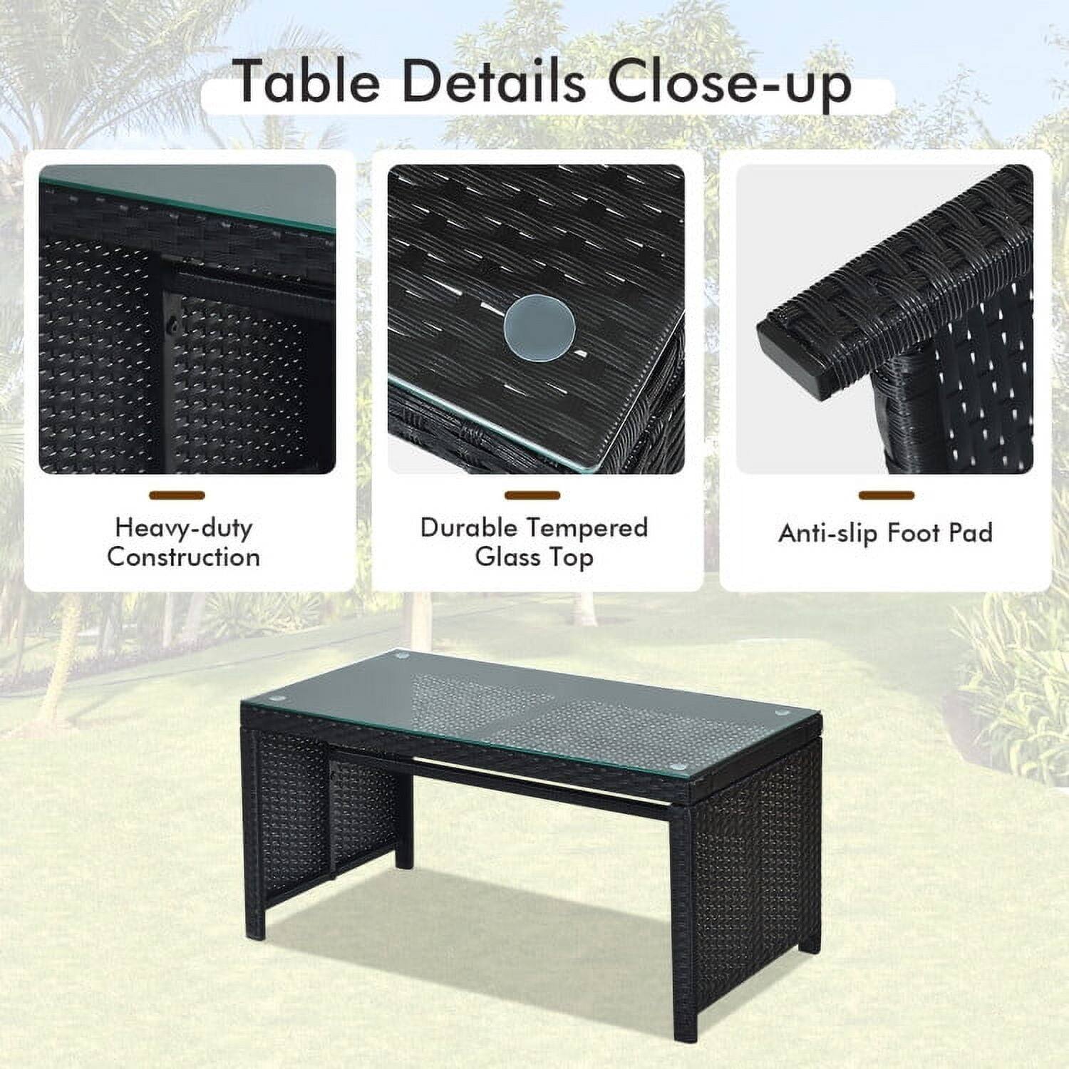 Table Details Close-up

- Heavy-duty Construction
- Durable Tempered Glass Top
- Anti-slip Foot Pad