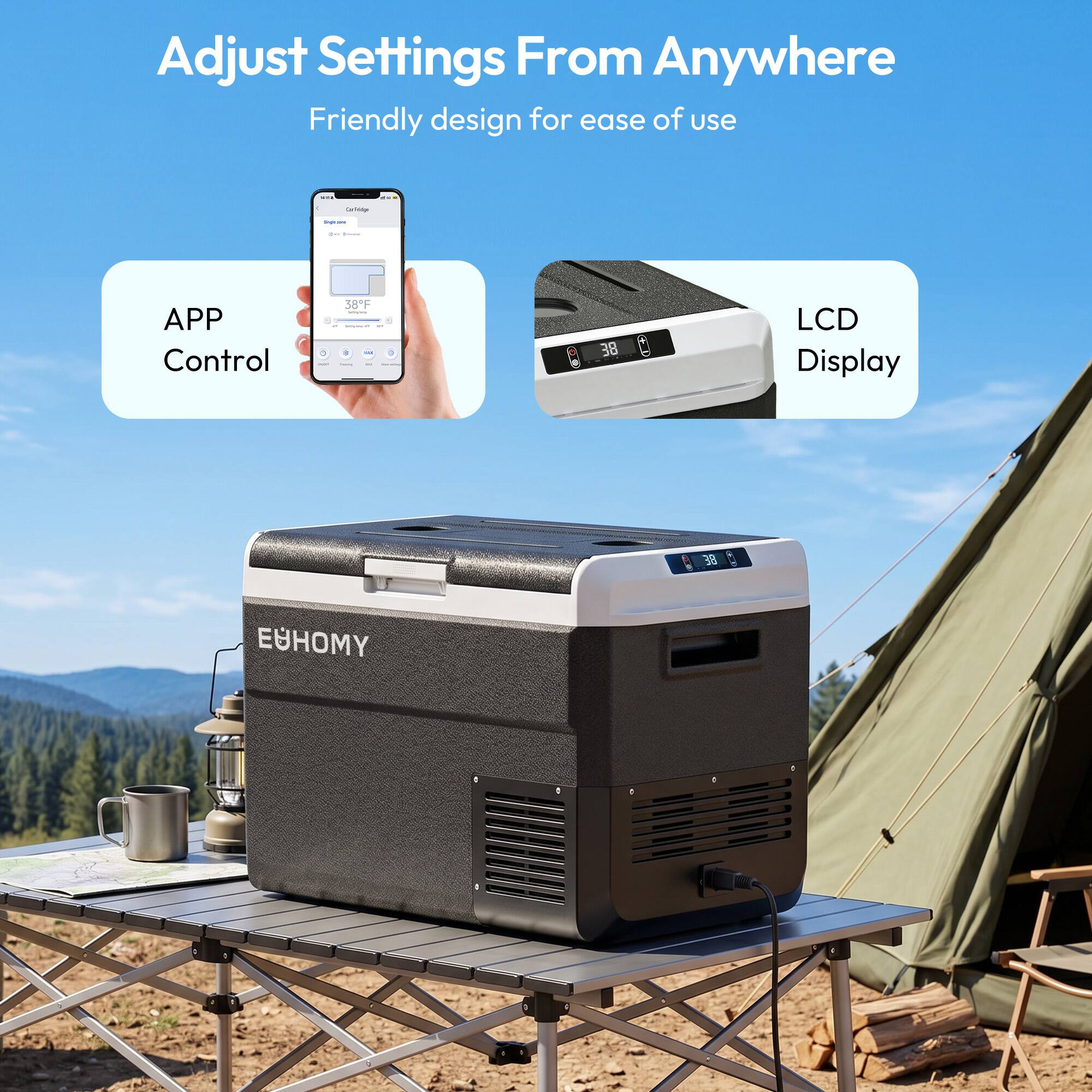 Adjust Settings From Anywhere  
Friendly design for ease of use  
- APP Control  
- LCD Display  
SE EUHOMY