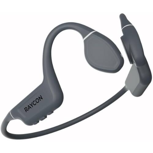 Front. Raycon - Raycon Bone Conduction Open-Ear Bluetooth Sports Headphones with Mic, IP68 Water Resistant, 13-Hour Playtime (Gray).
