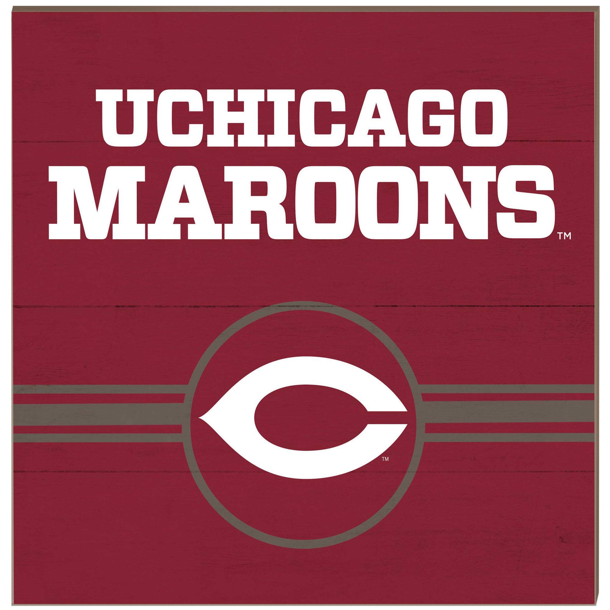UChicago Maroons 10'' x 10'' Retro Team Sign