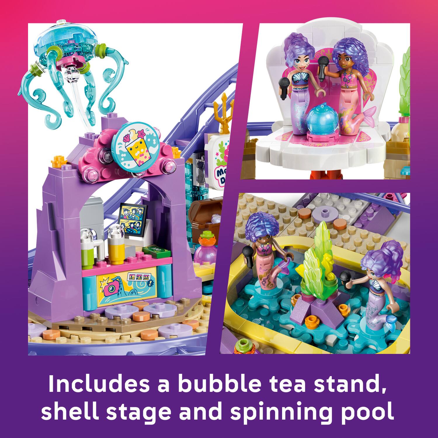 Me D 1 - F Includes a bubble tea stand, shell stage and spinning pool