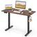 Front. Costway - Costway 48" x 24" Sit to Stand Desk with 3 Memory Settings & Anti-Collision Protection - Brown.
