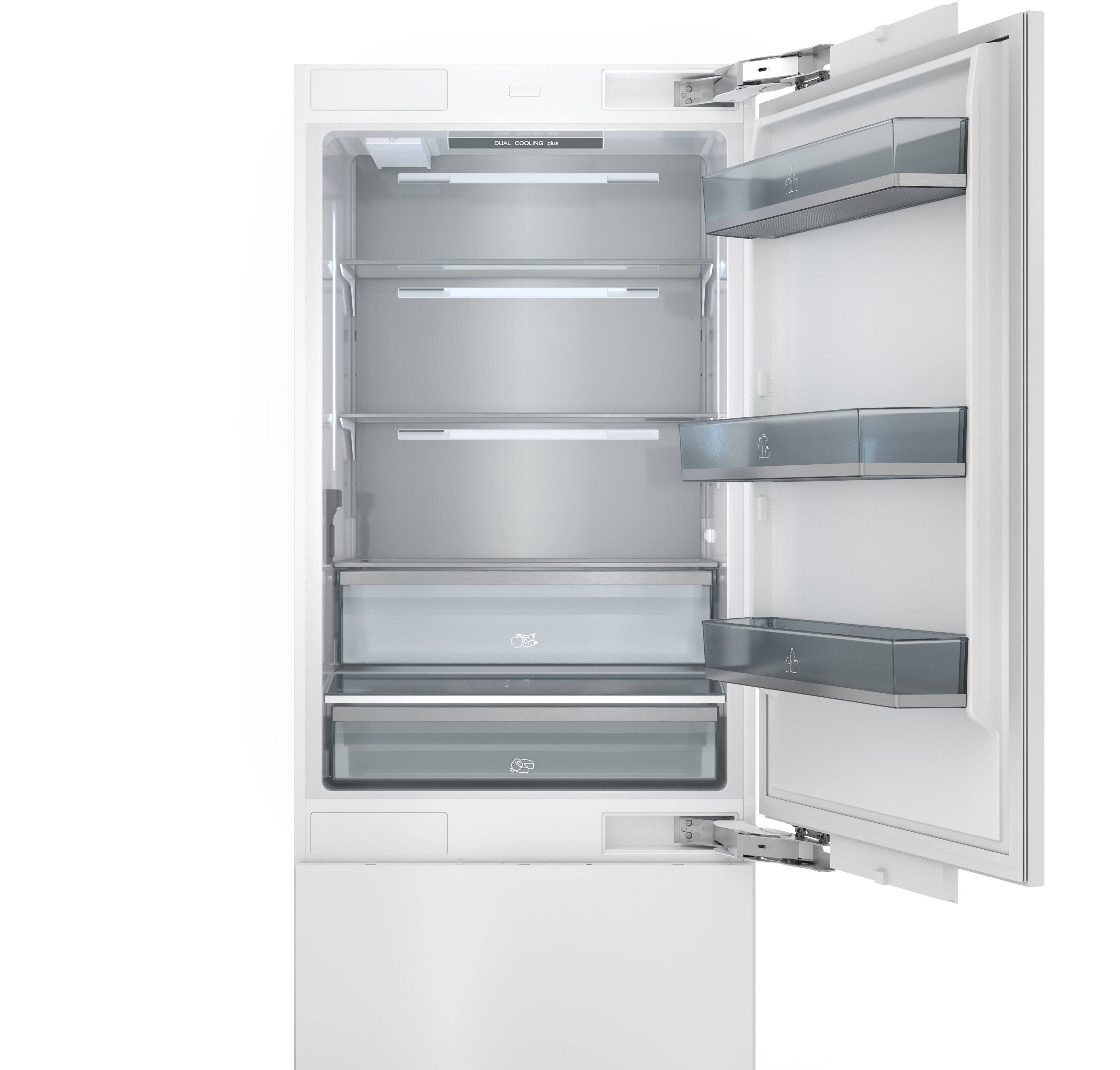 Alt View 2. Thor Kitchen - 16.1-Cu. Ft. Built-In Stainless Steel Bottom Freezer Refrigerator - Stainless steel.