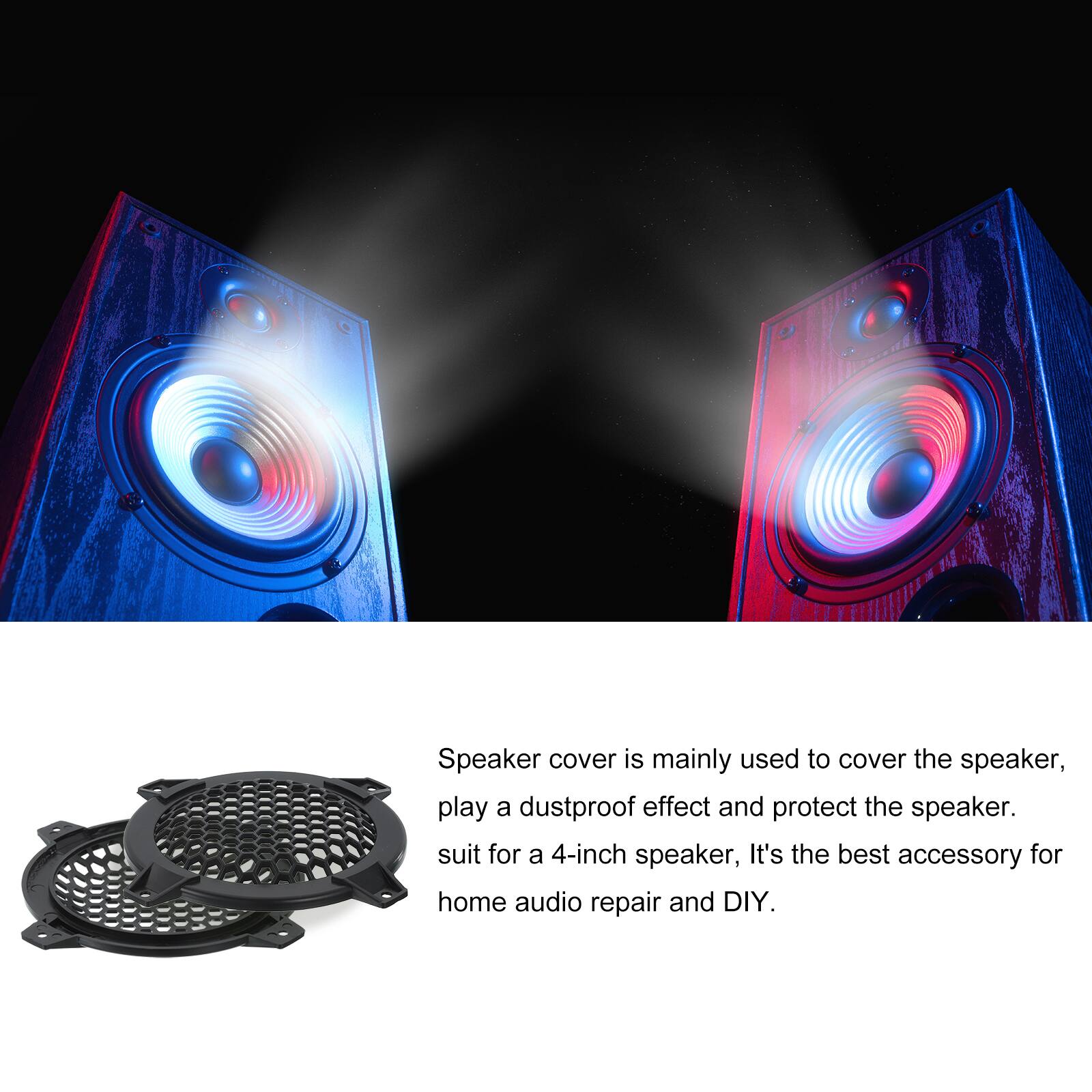 Speaker cover is mainly used to cover the speaker, play a dustproof effect and protect the speaker. It's the best accessory for home audio repair and DIY.